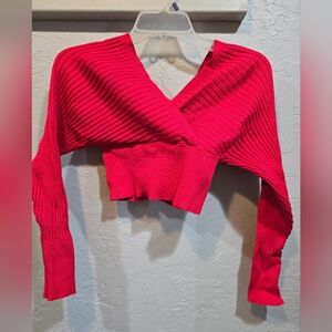 Shein Red Crop Top Women Medium